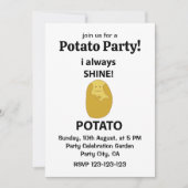 ポテトはいつだって輝いてる　面白いポテト 招待状 (正面)
