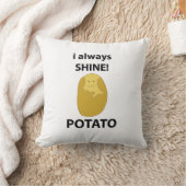 ポテトはいつもシャインポテトおもしろいを クッション (ブランケット)