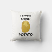 ポテトはいつもシャインポテトおもしろいを クッション (正面)