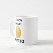 ポテトはいつもシャインポテトおもしろいを コーヒーマグカップ (正面左)