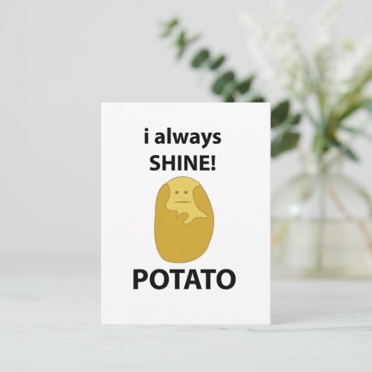 ポテトはいつもシャインポテトおもしろいを ポストカード (スタンド正面)