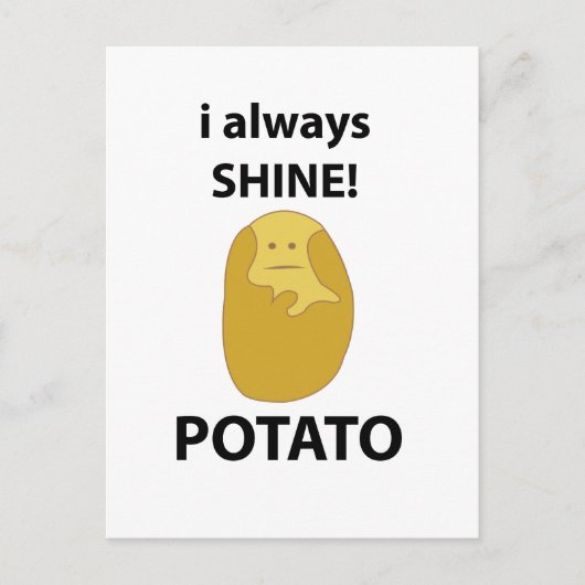 ポテトはいつもシャインポテトおもしろいを ポストカード (正面)