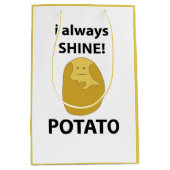 ポテトはいつもシャインポテトおもしろいを ミディアムペーパーバッグ (正面)