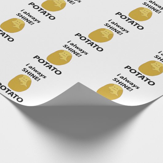 ポテトはいつもシャインポテトおもしろいを ラッピングペーパー (角)