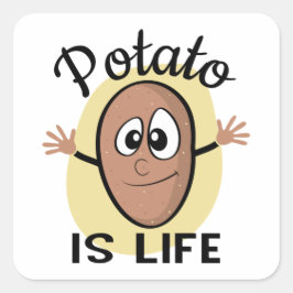 ポテトは命だ スクエアシール