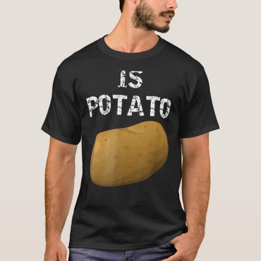 ポテトは深夜のテレビで見られる4 Tシャツ (正面)