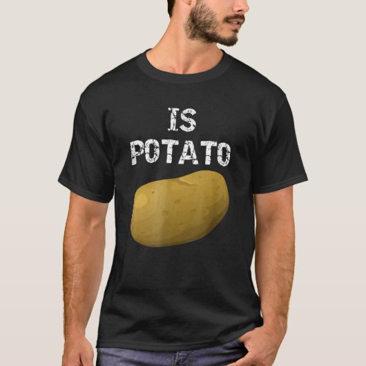 ポテトは深夜テレビで見られる24 Tシャツ (正面)