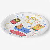 ポテトをテーマにしたパーティー ペーパープレート (アングル)