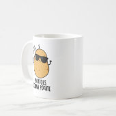 ポテトを嫌って食べ物のパンを食べる コーヒーマグカップ (正面左)