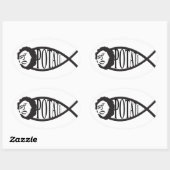 ポテトイエズス魚のエンブレムシール 楕円形シール (シート)