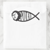 ポテトイエズス魚のエンブレムシール 楕円形シール (バッグ)