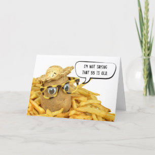ポテトイフランスのンフライ55番目の誕生日カード カード