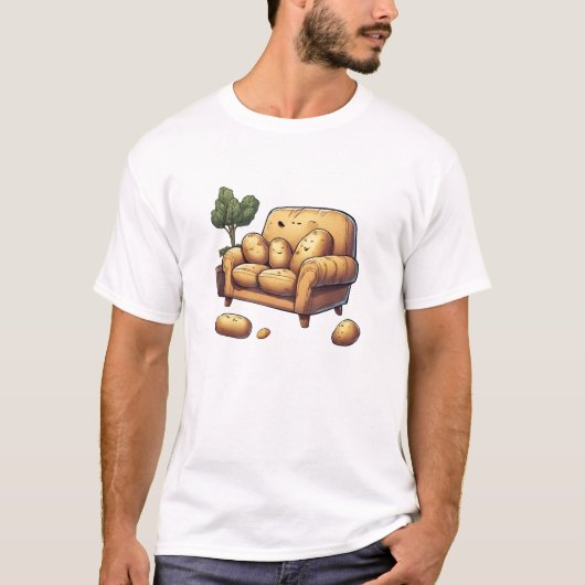 ポテトカウチアンダーカバー完全なポテトAIアシスト Tシャツ (正面)