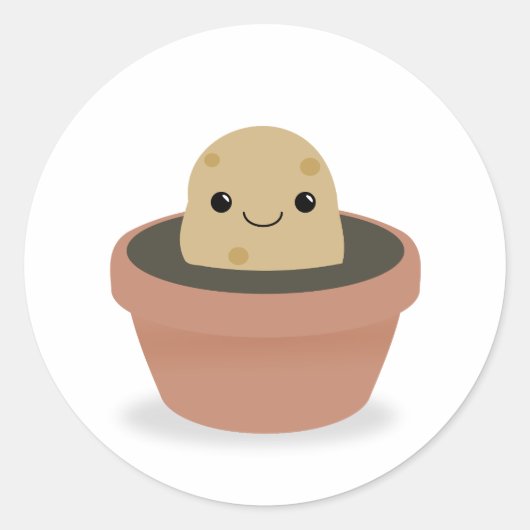 ポテトキャラクター ラウンドシール (正面)