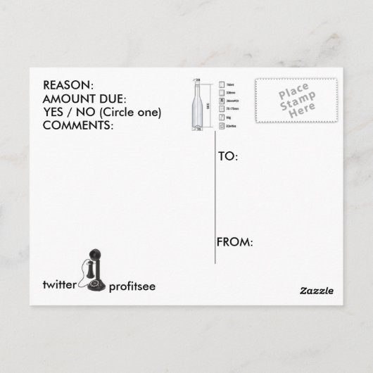 ポテトキャンディはがきアート型枠 ポストカード (裏面)