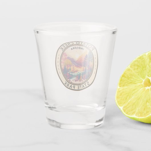 ポテトクリーク州パークインディアナエンブレム ショットグラス (裏面)