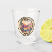 ポテトクリーク州パークインディアナエンブレム ショットグラス (正面)