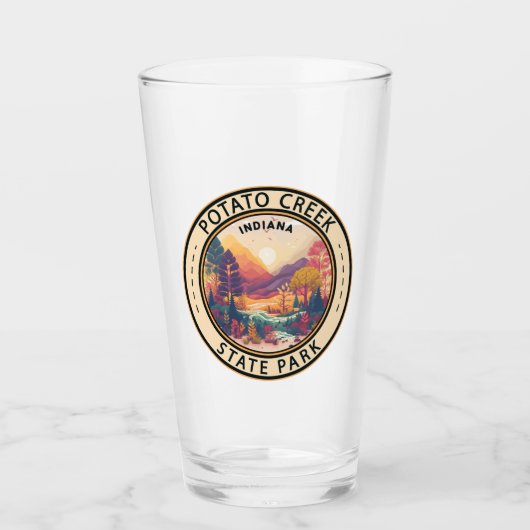 ポテトクリーク州パークインディアナエンブレム タンブラーグラス (正面)