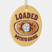 ポテトスキンスナック食品前菜ベーコン セラミックオーナメント (右)