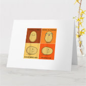 ポテトスパッドルートベジタブルタータービーガン恋人ケト カード (黄色い花)