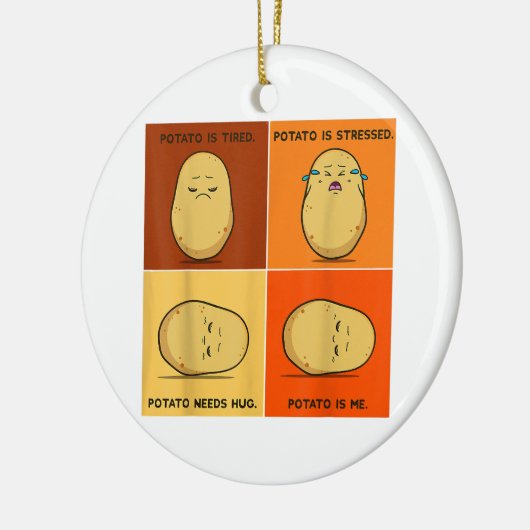 ポテトスパッドルートベジタブルタータービーガン恋人ケト セラミックオーナメント (左)