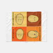 ポテトスパッドルートベジタブルタータービーガン恋人ケト フリースブランケット (正面(横))