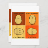 ポテトスパッドルートベジタブルタータービーガン恋人ケト 招待状 (正面/裏面)