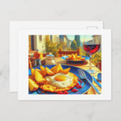 ポテトスペインのオムレツ、 ポストカード (正面/裏面)