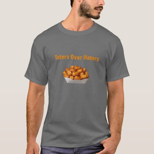 ポテトタースおもしろいオーバーハターズノベルティ Tシャツ (正面)
