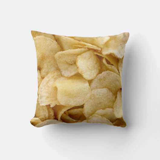 ポテトチップのグルメの写真の枕 クッション (正面)