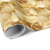 ポテトチップのジャンクフードのギフト ラッピングペーパー (ロールコーナー)