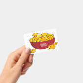 ポテトチップの漫画イラスト バッジ (手持ち)