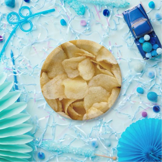 ポテトチップの紙皿のおもしろいのグルメのプレート ペーパープレート (パーティー)