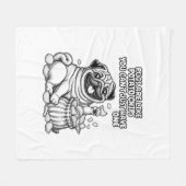 ポテトチップスのような温かい毛布をパグ フリースブランケット (正面(横))