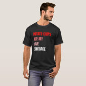ポテトチップスは私の恋愛言語 面白い Tシャツ (正面フル)