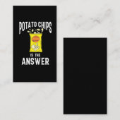 ポテトチップススナックファストフードポテト愛好家 名刺 (正面/裏面)