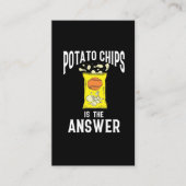 ポテトチップススナックファストフードポテト愛好家 名刺 (正面)