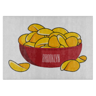 ポテトチップス漫画イラストレーション カッティングボード