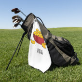 ポテトチップス漫画イラストレーション ゴルフタオル (グリーン)