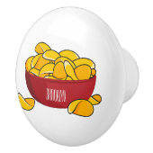 ポテトチップス漫画イラストレーション セラミックノブ (右)