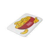 ポテトチップス漫画イラストレーション バスマット (アングル)