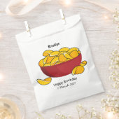 ポテトチップス漫画イラストレーション フェイバーバッグ (クリップ留めされた状態)