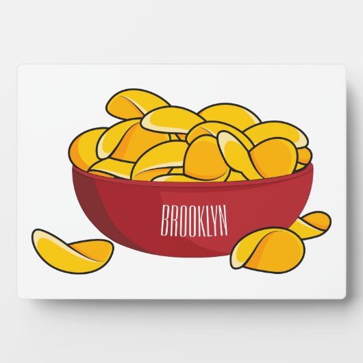 ポテトチップス漫画イラストレーション フォトプラーク (正面)