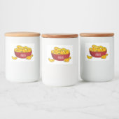 ポテトチップス漫画イラストレーション フードラベル (ボトル)