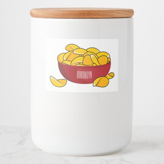 ポテトチップス漫画イラストレーション フードラベル (正面)