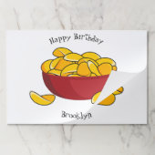 ポテトチップス漫画イラストレーション ペーパーパッド (折り畳み)