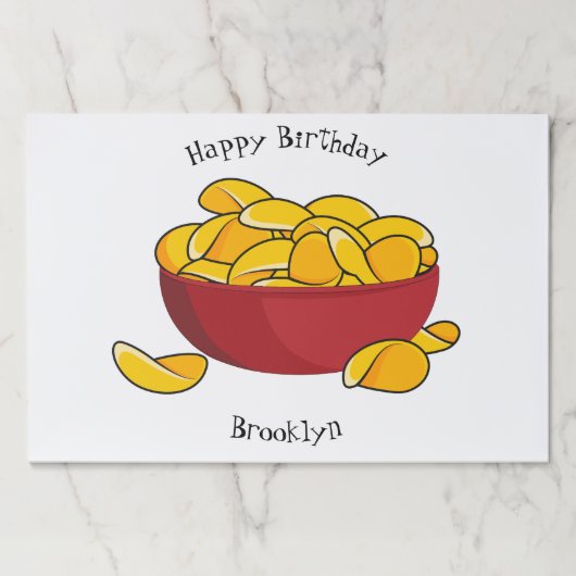 ポテトチップス漫画イラストレーション ペーパーパッド (正面)