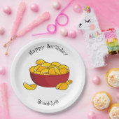 ポテトチップス漫画イラストレーション ペーパープレート (パーティー)