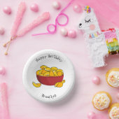 ポテトチップス漫画イラストレーション ペーパーボウル (パーティー)