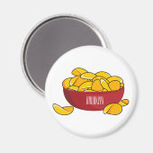 ポテトチップス漫画イラストレーション マグネット (正面/裏面)